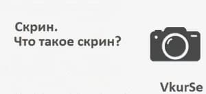 Что такое скрин?