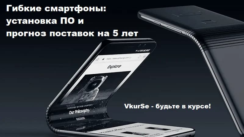 Гибкие смартфоны: установка ПО и прогноз продаж на 5 лет