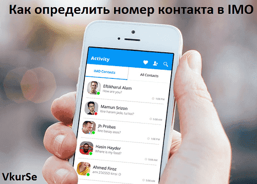 Как определить номер контакта в IMO