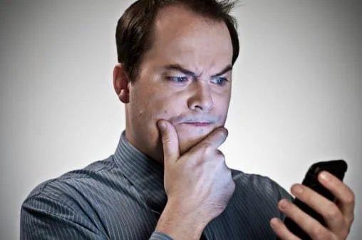 Watching something on a cellphone
